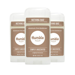 HUMBLE BRANDS Original Formula unscented deodorant bottle for daily odor control.