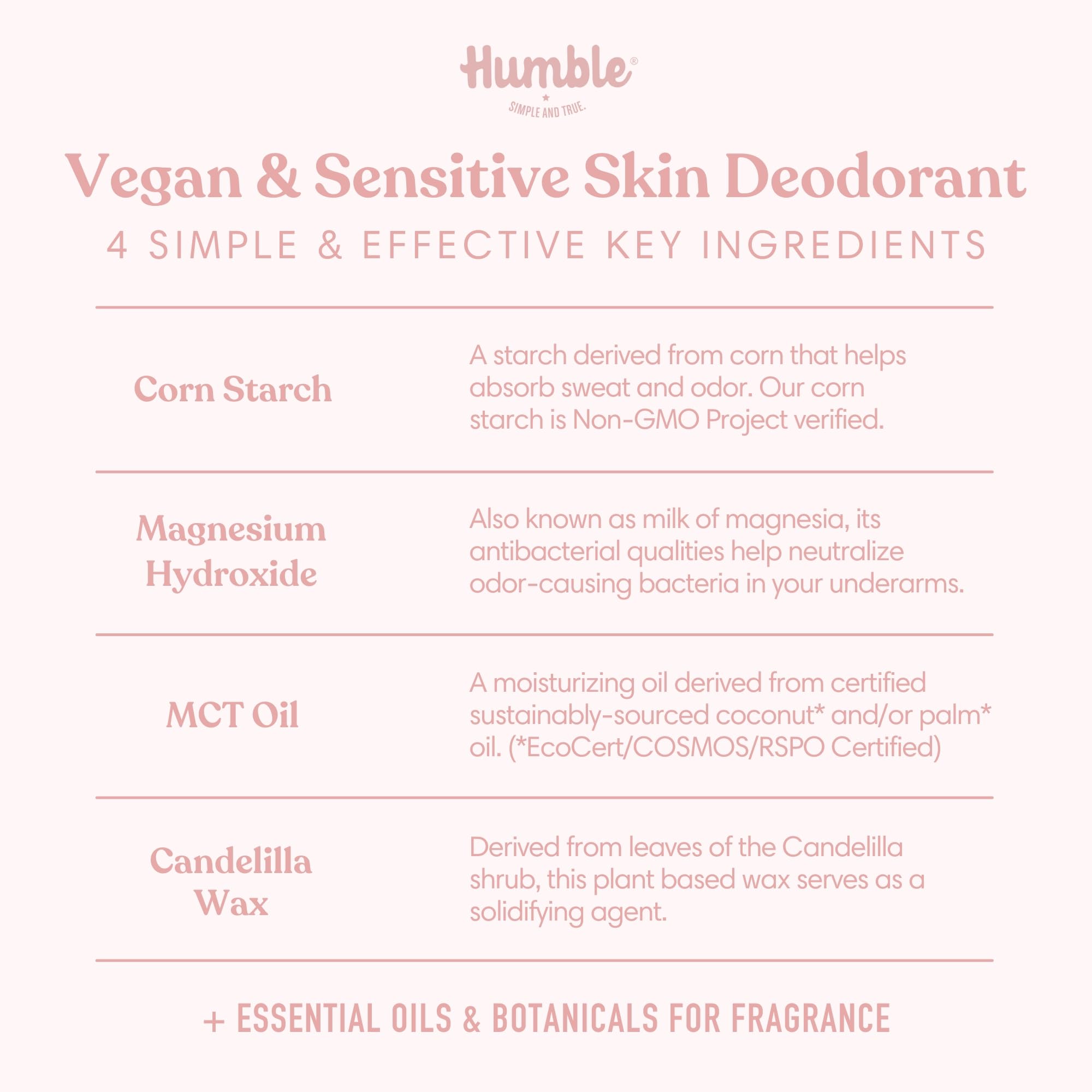 Humble Brands sensitive-skin deodorant texture closeup reveals smooth application