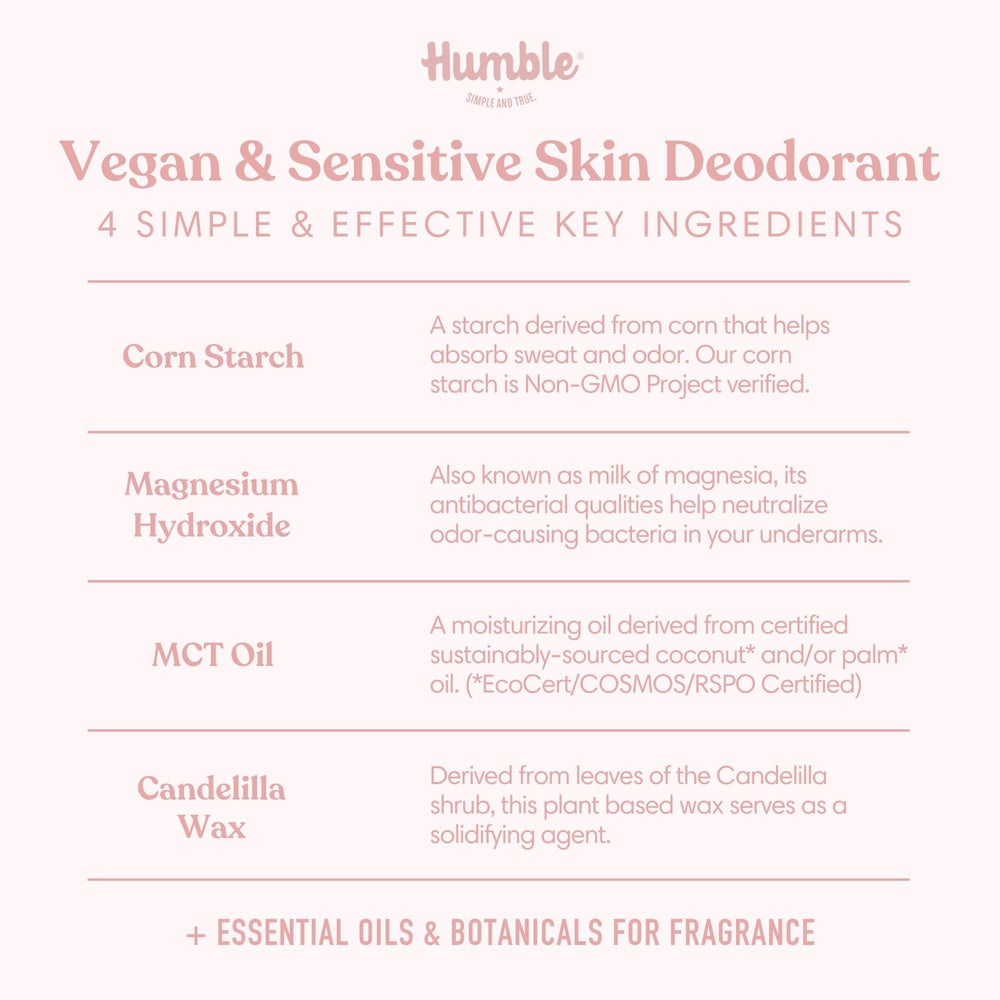 Humble Brands sensitive-skin deodorant texture closeup reveals smooth application