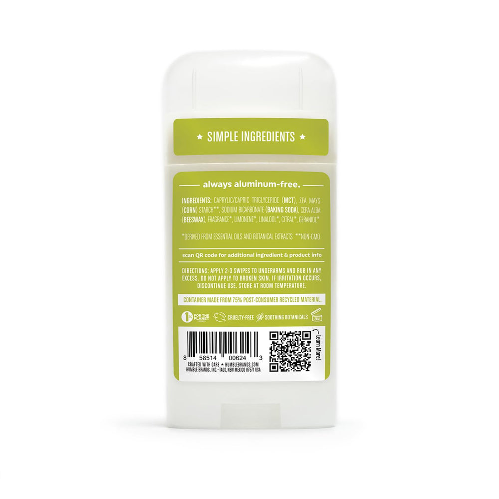 Simple, natural ingredients like baking soda and coconut MCT promote gentle odor management.