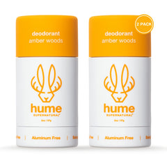 Hume Supernatural Amber Woods deodorant stick delivers long lasting odor control.