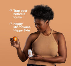 Hume Supernatural clean ingredients bottle close-up highlights plant based ingredients.