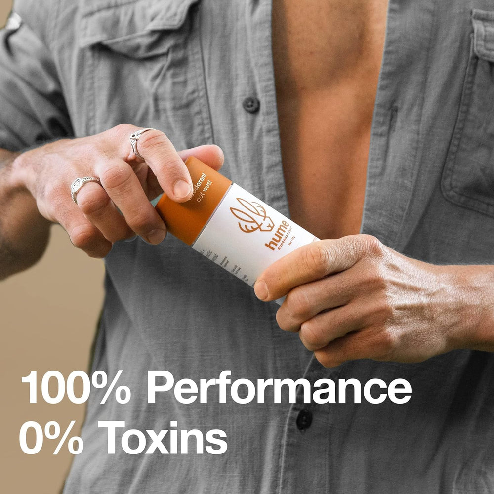 Hume Supernatural formula with coconut and aloe for soothing underarms.