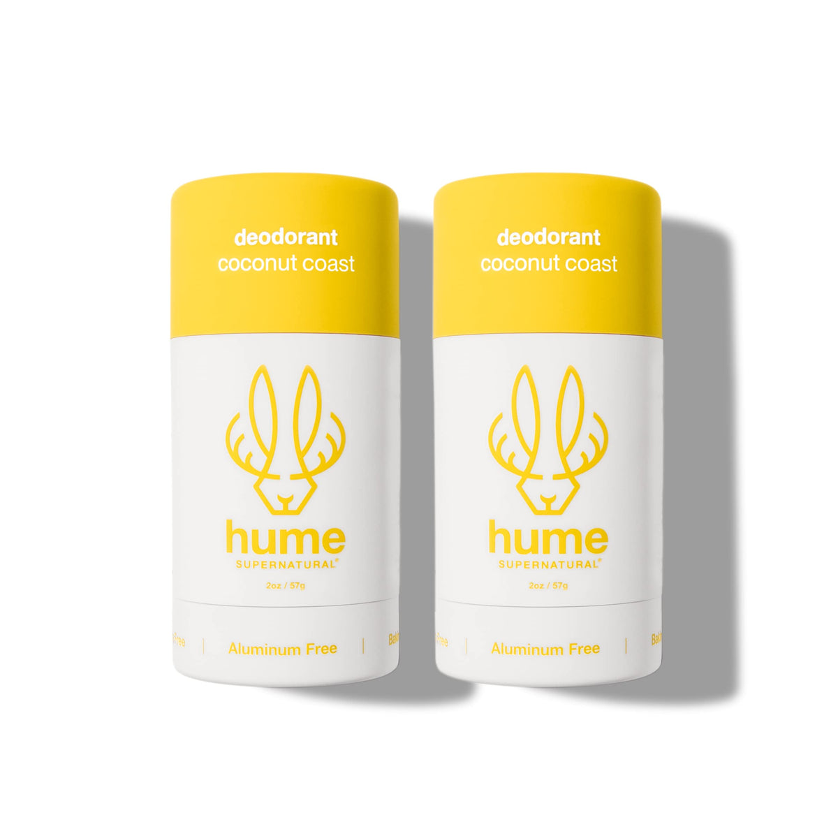 Hume Supernatural coconut coast deodorant stick ready for daily use and aluminum-free protection