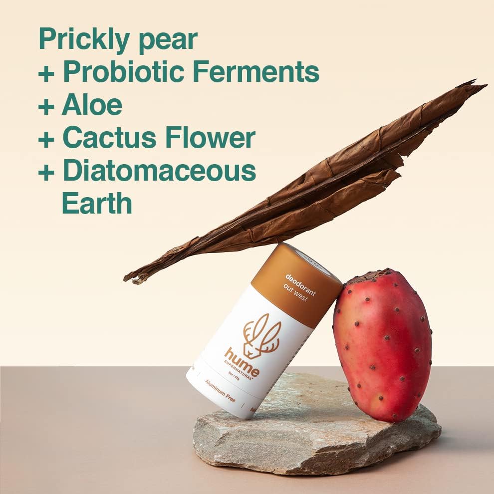 HUME SUPERNATURAL dermatologist-tested label signals allergen-friendly protection.