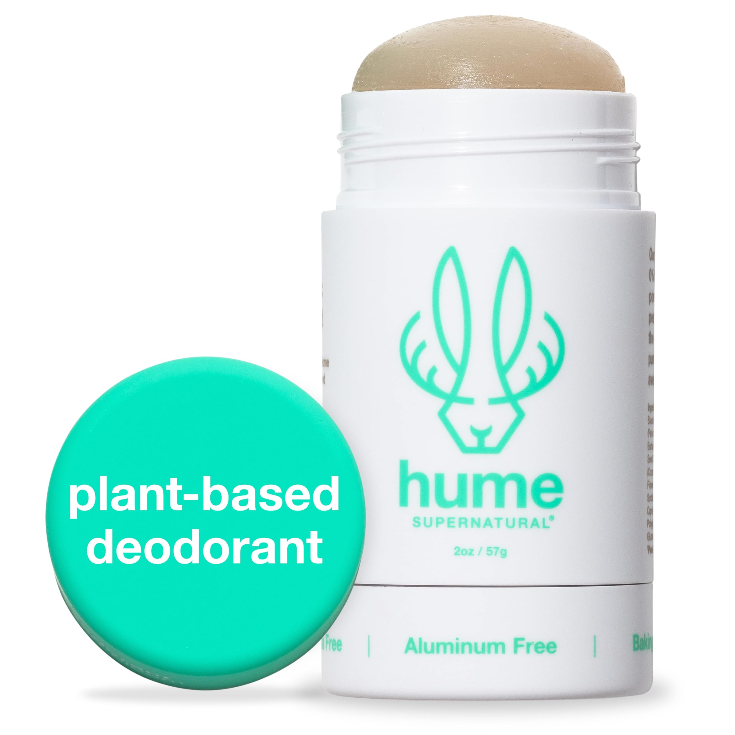 Hume Supernatural Desert Bloom deodorant bottle highlights aluminum-free protection for everyday use.