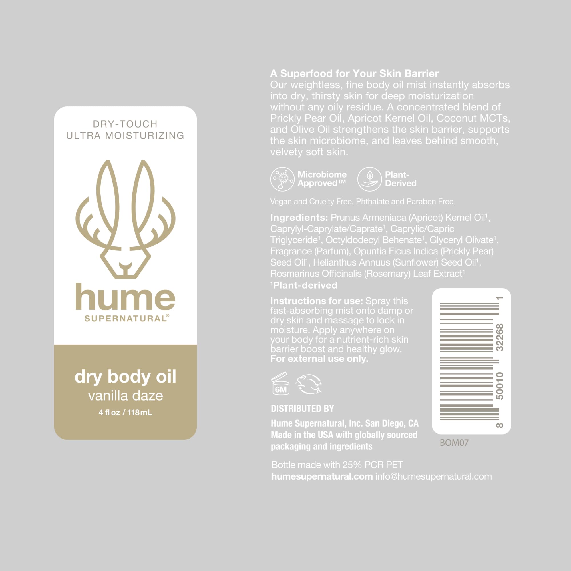 HUME SUPERNATURAL Long-lasting hydration helps maintain soft, luminous skin.