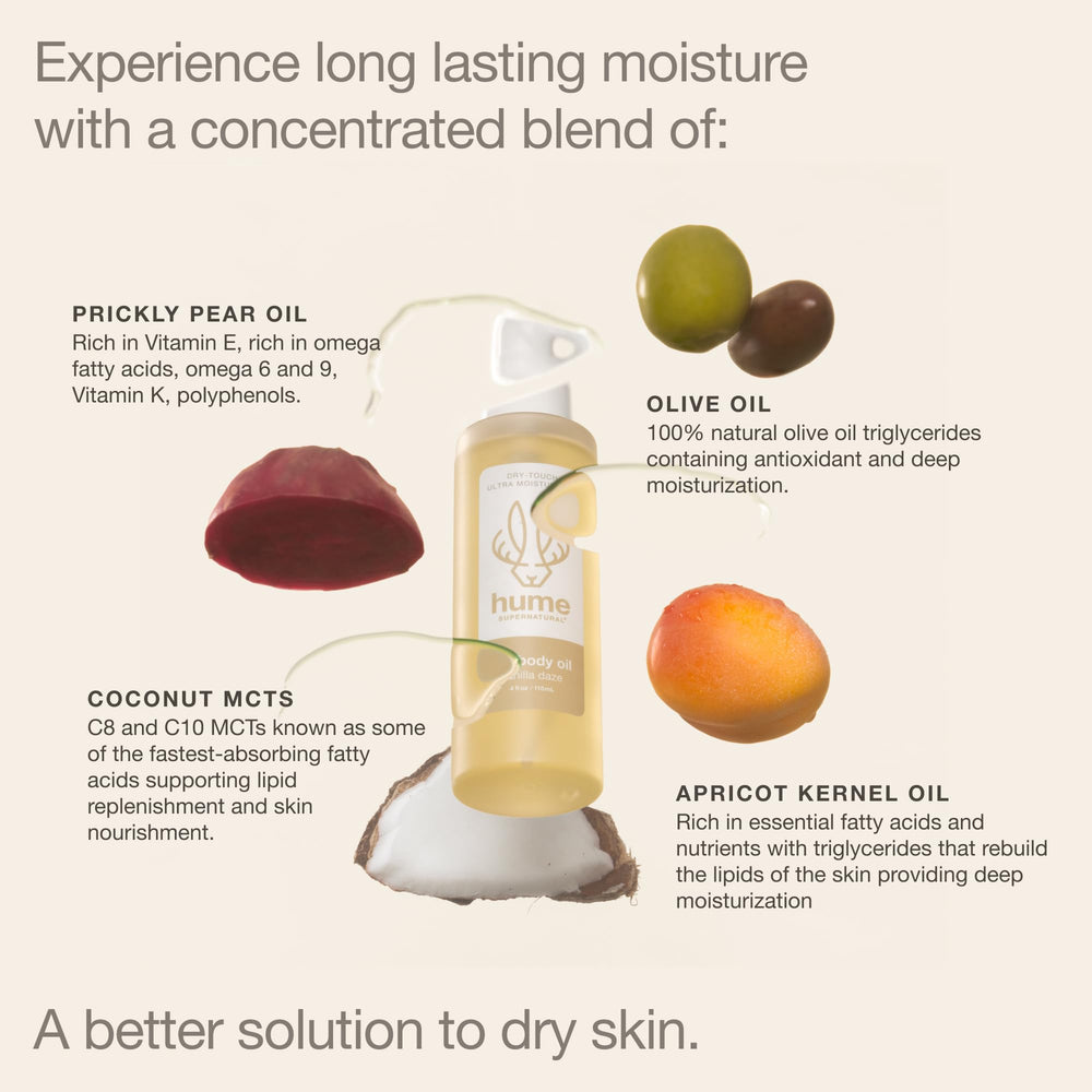 HUME SUPERNATURAL Prickly Pear Oil as a nutrient-rich hero for skin vitality.