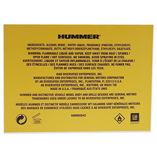 Hummer For Men bottle in warm lighting hints at evening wear