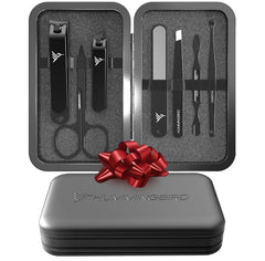 Hummingbird seven-piece manicure kit with case for on-the-go grooming.