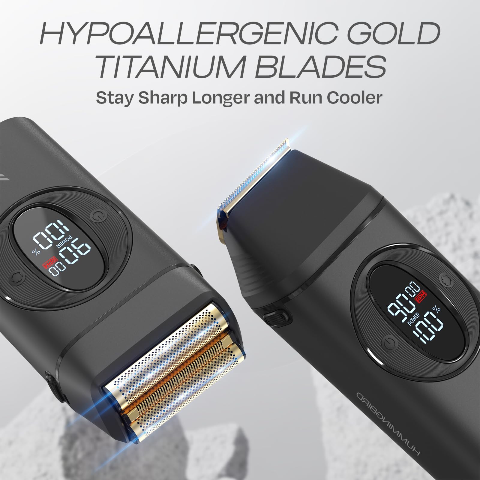 HUMMINGBIRD MK17 digital battery display shows charge and RPM at a glance.