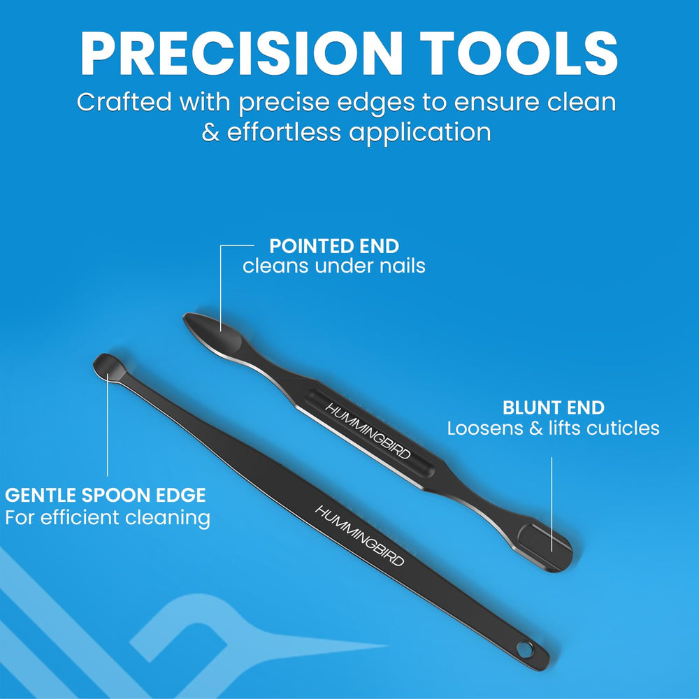 Hummingbird scoop-edge nail cleaner for debris removal and hygiene.