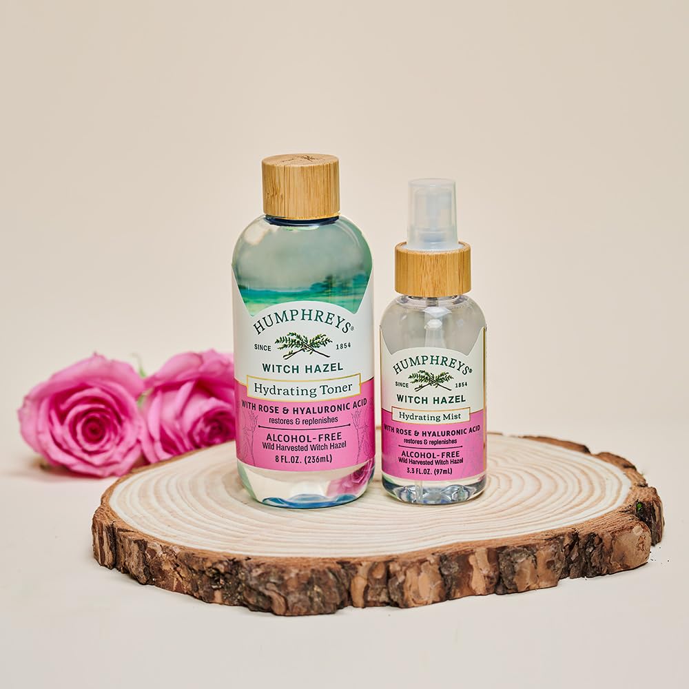 Humphreys bottle being used shows easy face application routine.