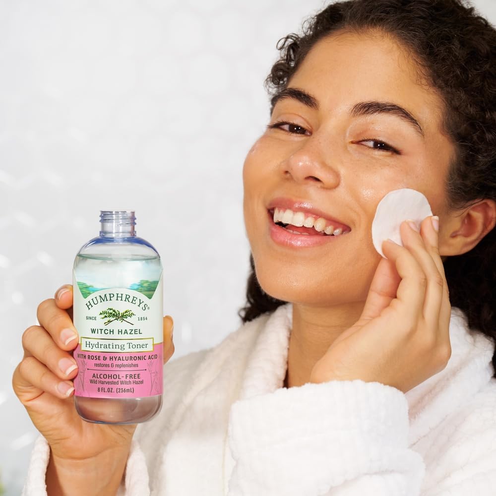 Humphreys toner hyaluronic-acid label hints at extra hydration support.