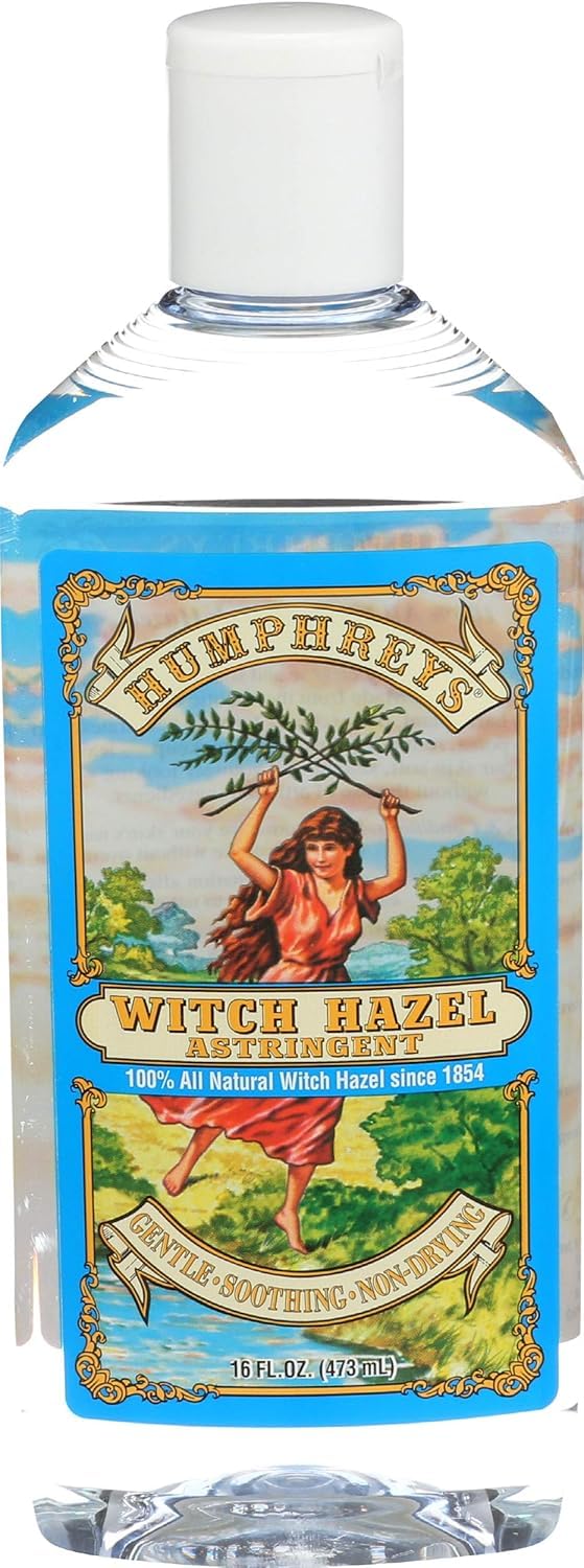 Humphreys Witch Hazel liquid appearance highlighting clear, soothing formula
