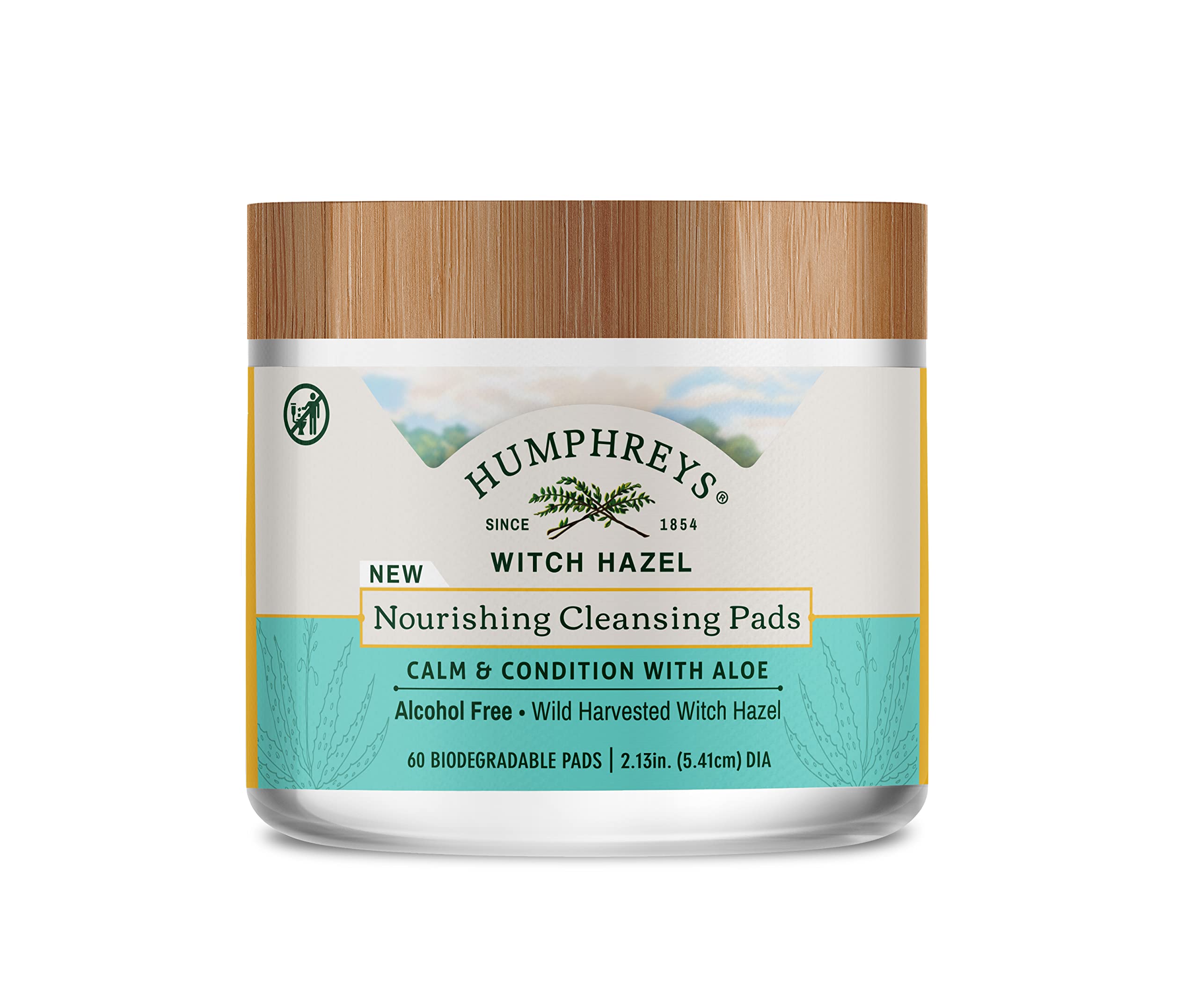 Humphreys cleansing pads pack on countertop for on-the-go cleansing.