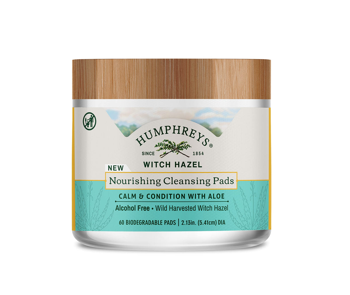 Humphreys cleansing pads pack on countertop for on-the-go cleansing.