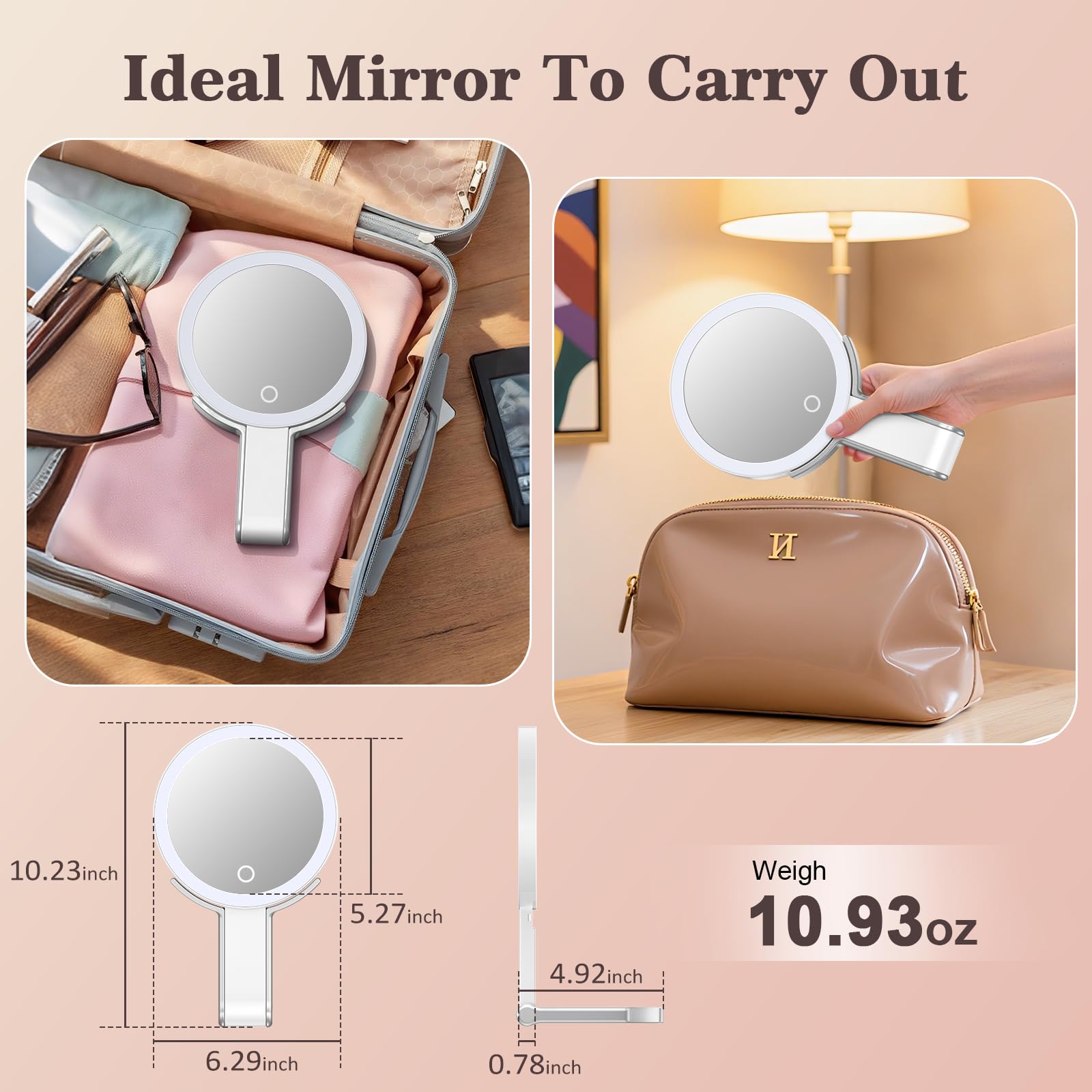 HUNCAB portable size fits tote bags and backpacks for travel