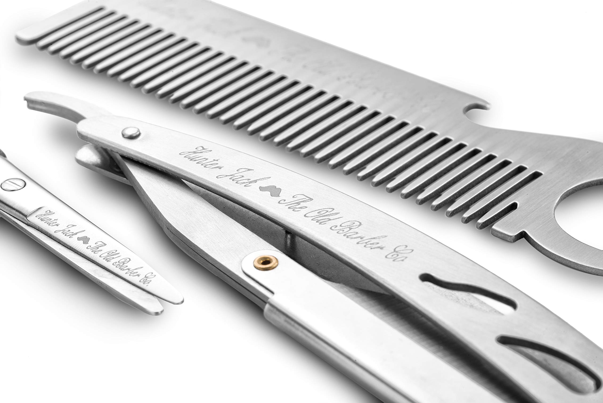 Hunter Jack straight razor kit durable-stainless-steel for long-lasting use.