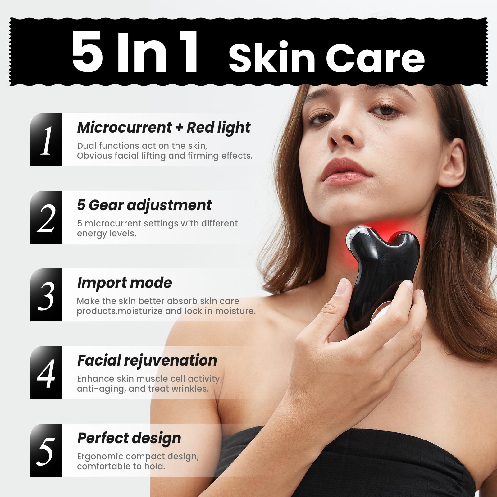 Hunvva EP-300 face lift use highlighting enhanced cheek contour and jawline.