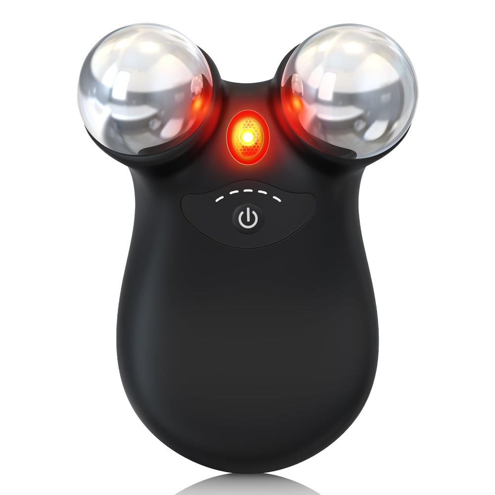 Hunvva EP-300 microcurrent device shown during facial lift session for sculpted contours.