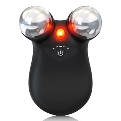 Hunvva EP-300 microcurrent device shown during facial lift session for sculpted contours.