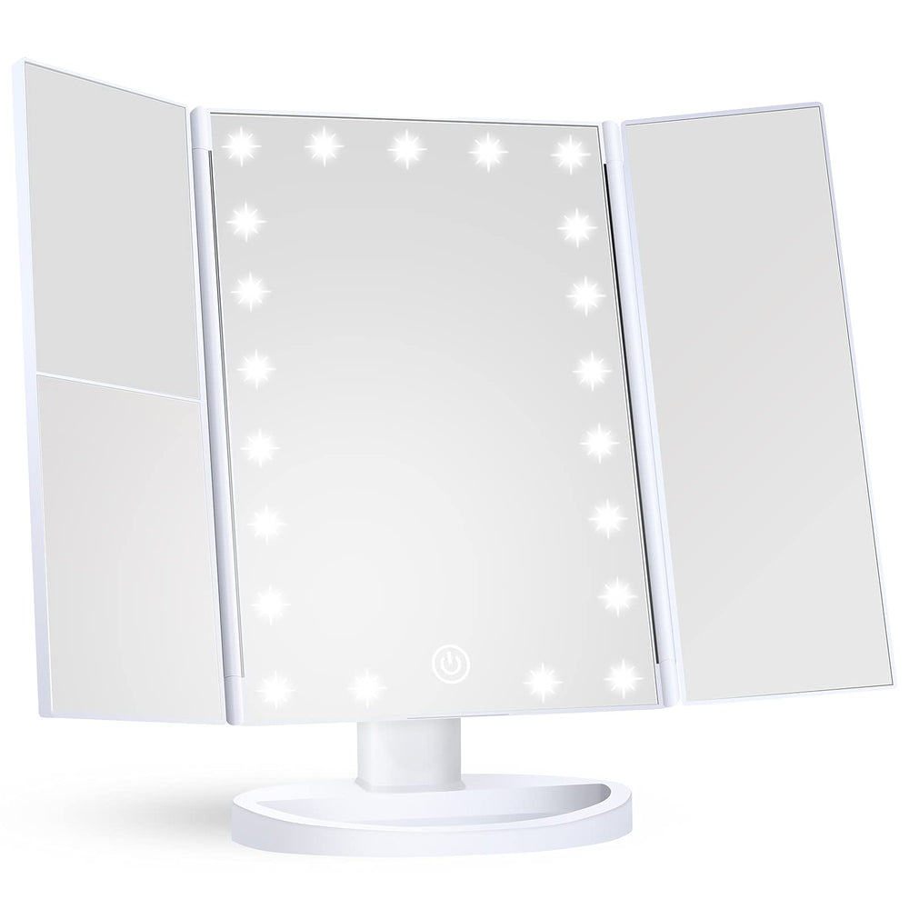 HUONUL makeup mirror 10X magnification on side panel for fine details
