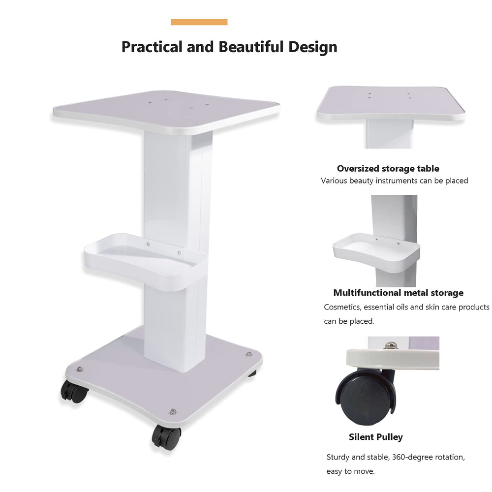 HUOXOU esthetician trolley durable iron frame supports daily use