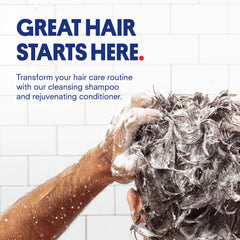 Huron Hair Duo shampoo lather showing rich hydration on hand