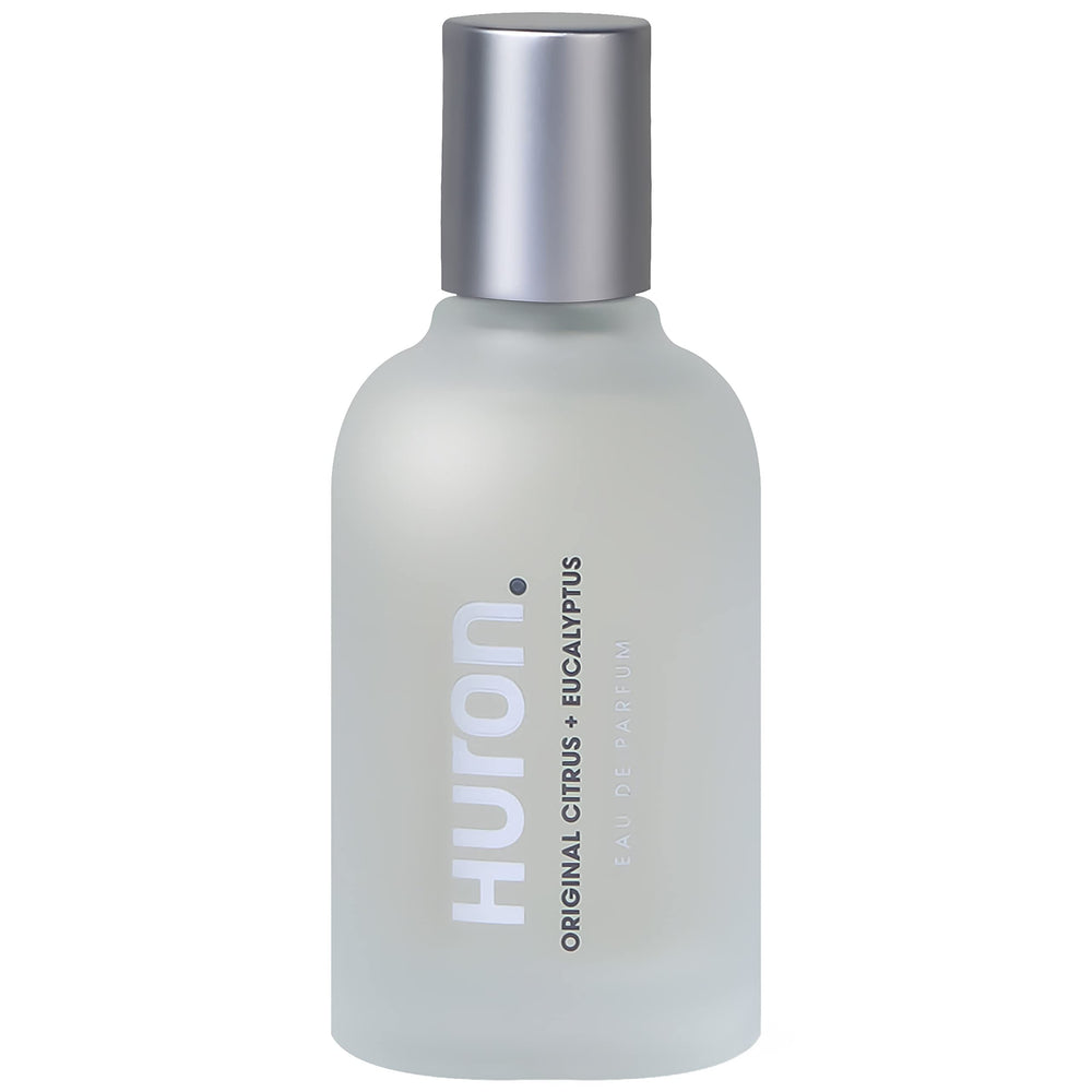 Huron men's cologne bottle front for everyday confidence and clarity.