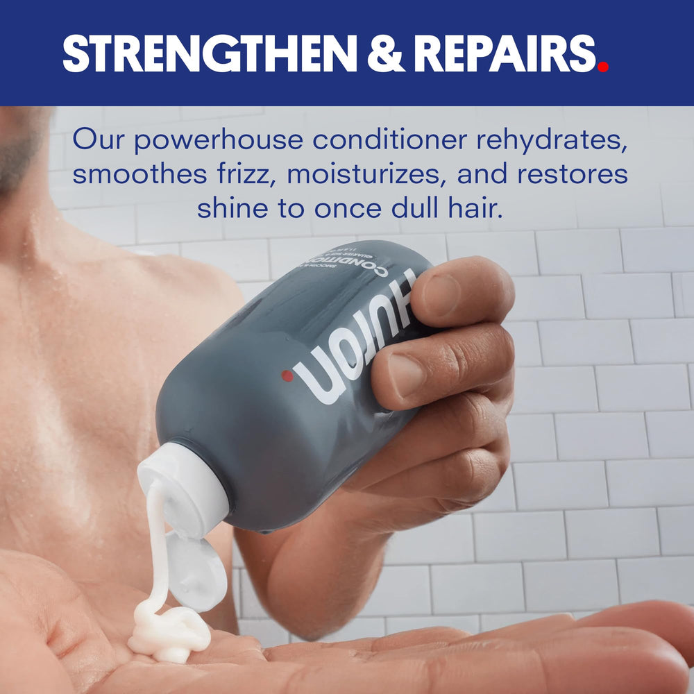 Huron Men's Conditioner 2-pack box highlights value pack for vegan cruelty-free hair care