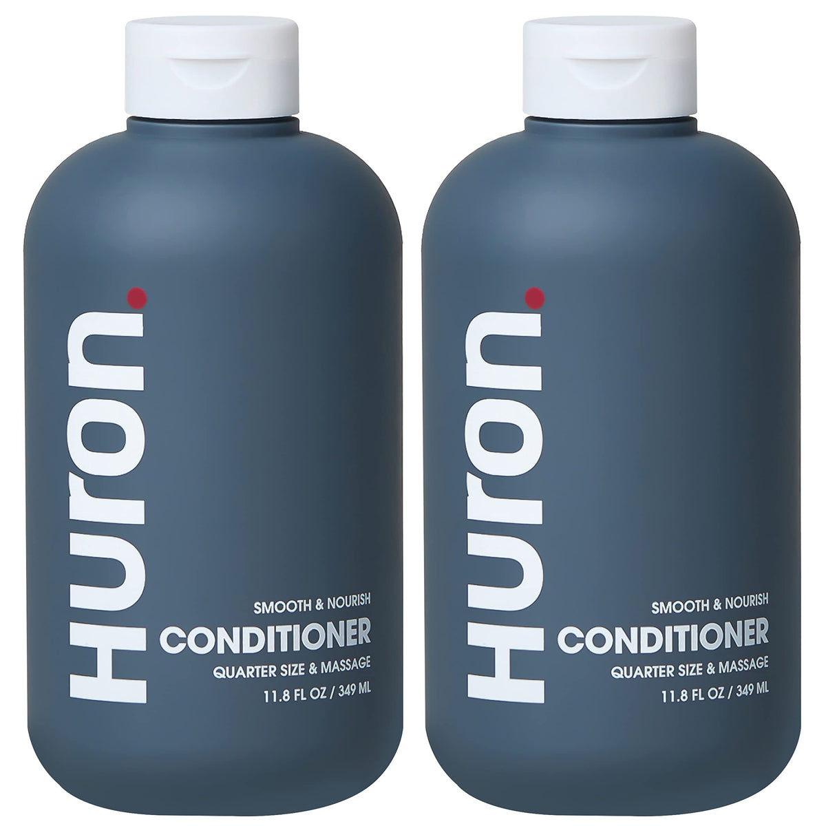 Huron Men's Conditioner bottle front demonstrates lightweight hydration for frizz control