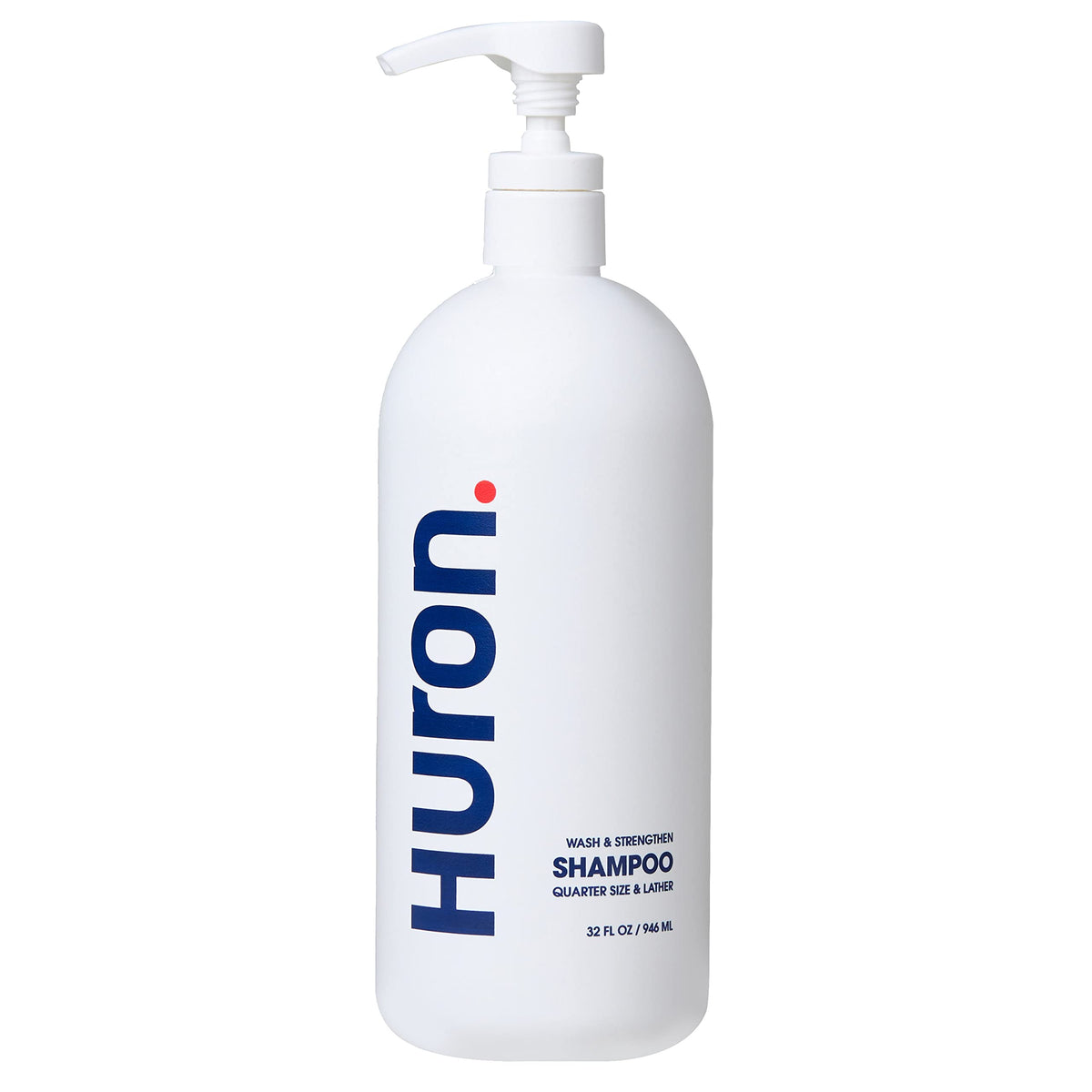 Huron Men's Fresh Scent Daily Shampoo bottle promotes a hydrating cleanse for daily use.