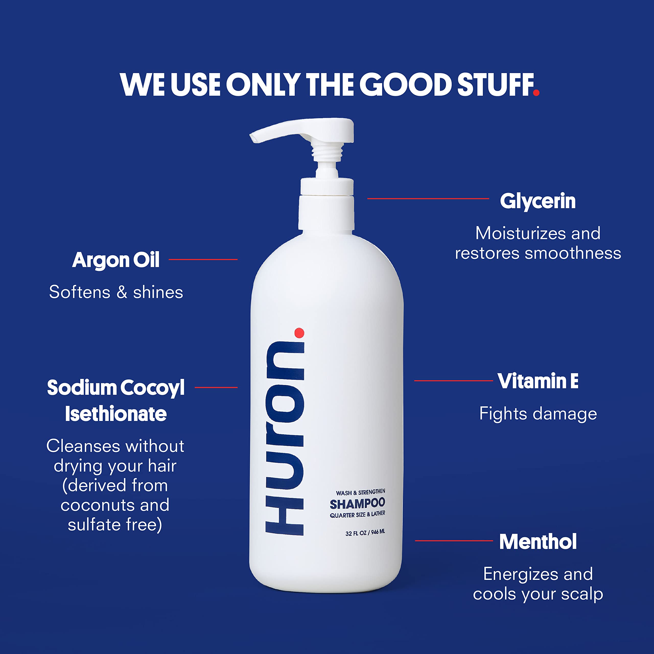 Huron after-use hair looks refreshed and conditioned.