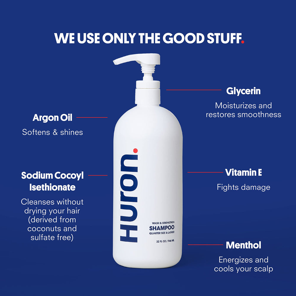 Huron after-use hair looks refreshed and conditioned.