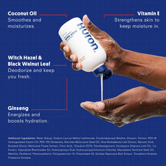 Huron Witch Hazel odor-control element helps deodorize during shower.