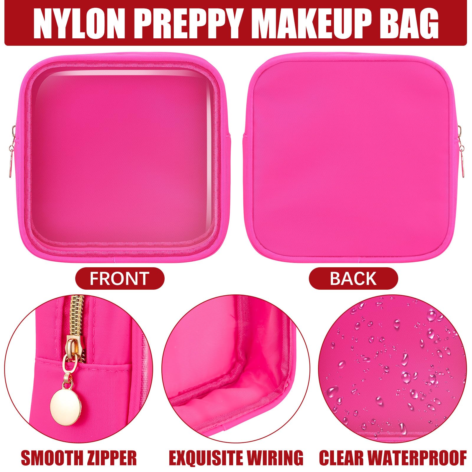 Hushee grape makeup bag in bright color for stylish storage