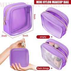 Hushee mint makeup bag featuring PVC interior for quick item finding