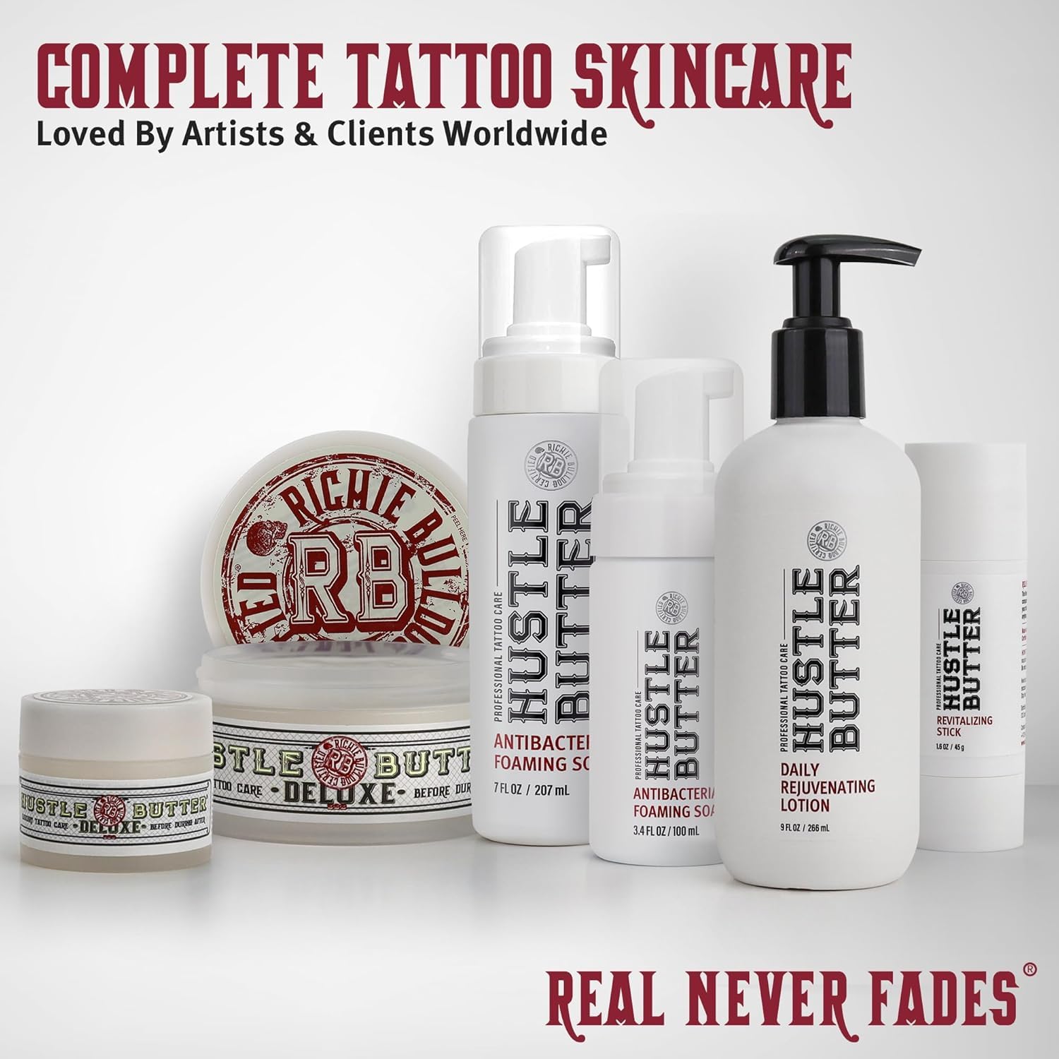 Hustle Bubbles tattoo-clean area with water rinse.
