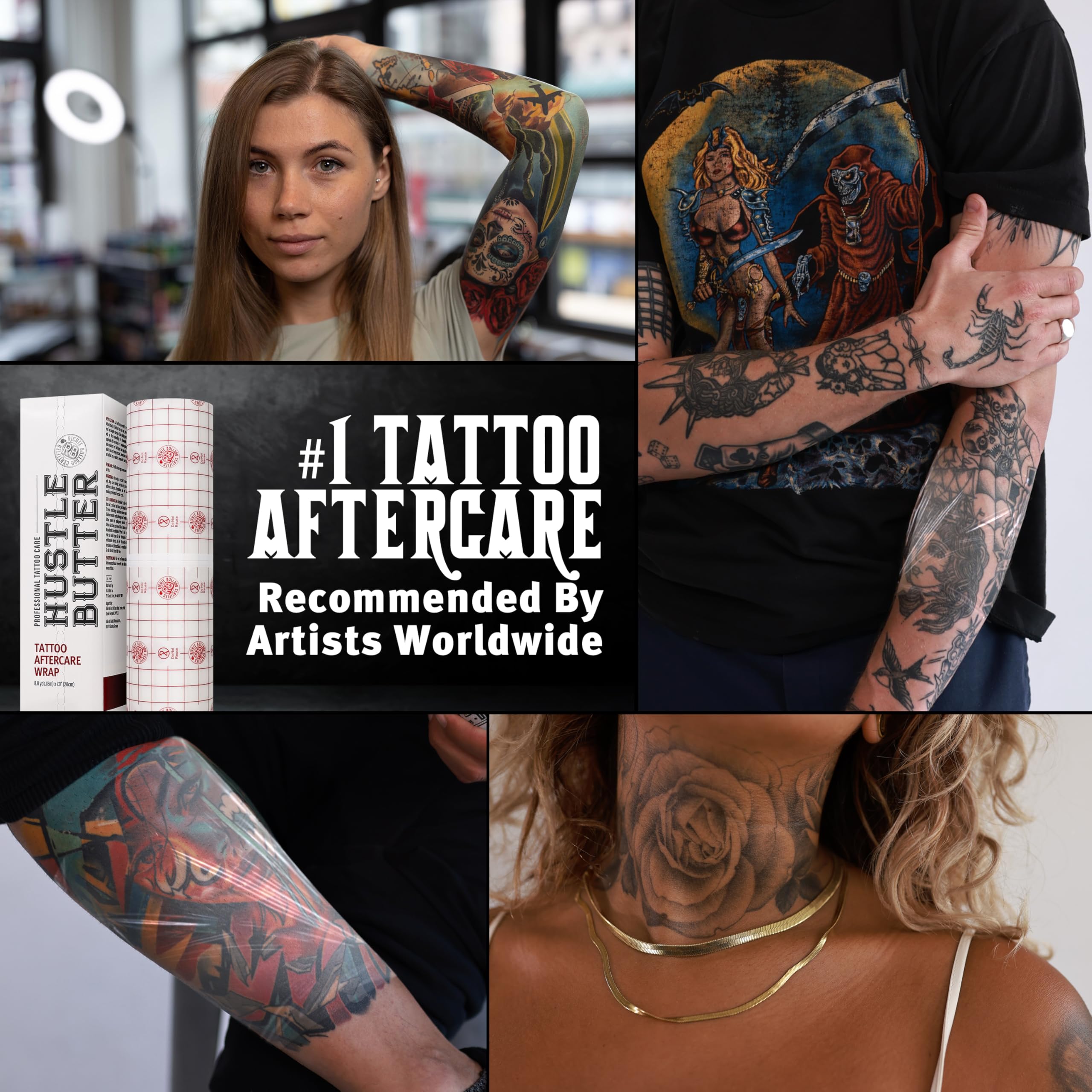 Hustle Butter Deluxe wrap removal is easy and mess-free after healing.