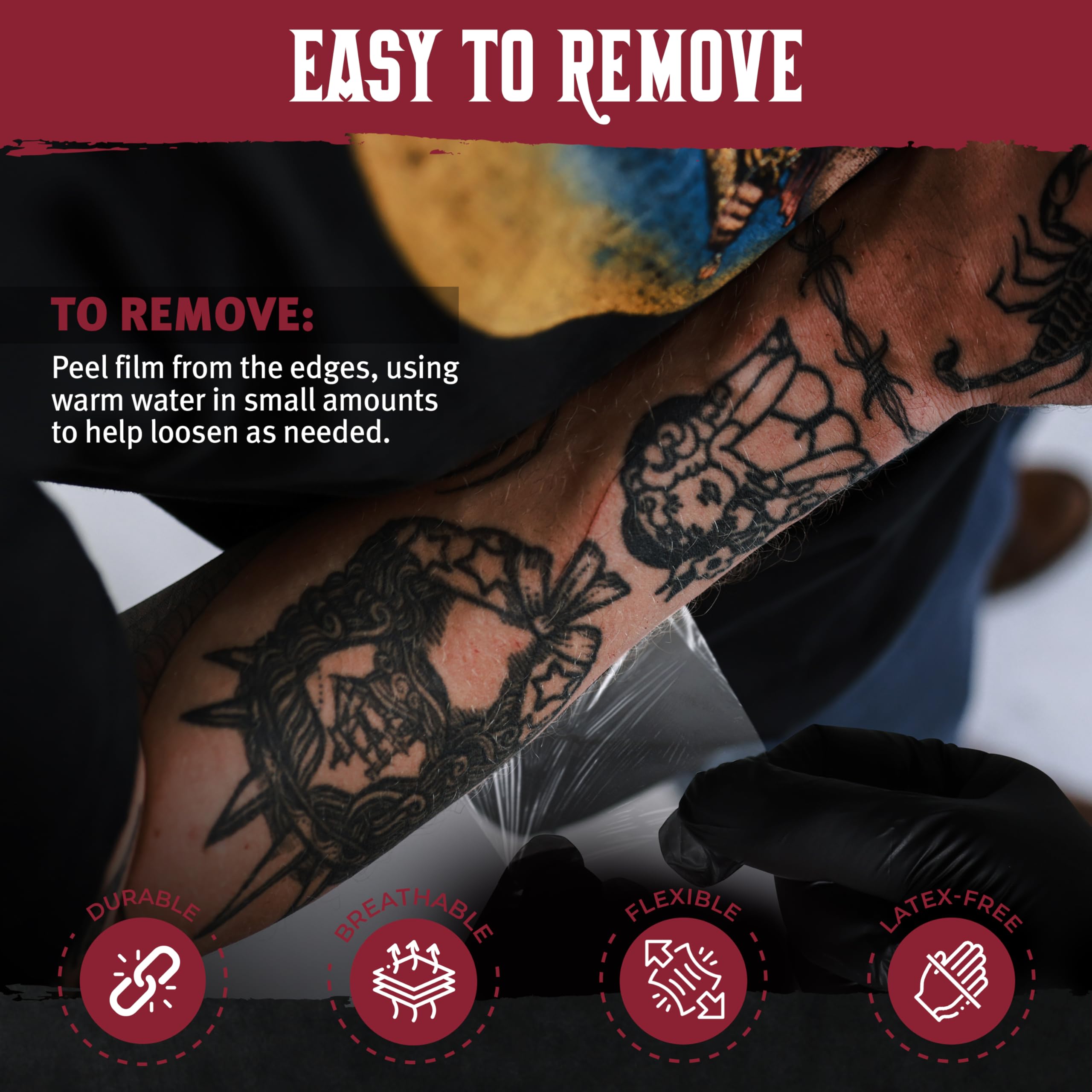Hustle Butter Deluxe medium tattoo coverage demonstrates versatile sizing for different placements.
