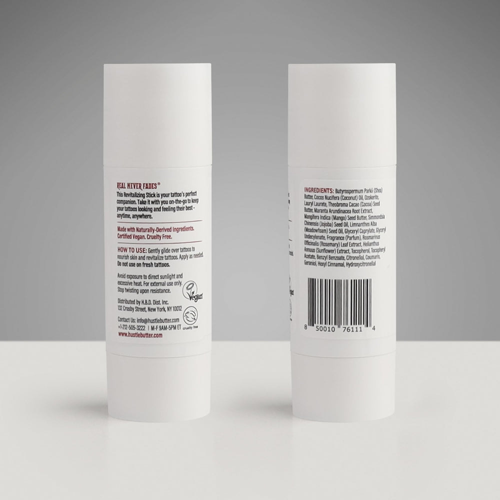 Hustle Butter Deluxe mess-free application on tattoo skin