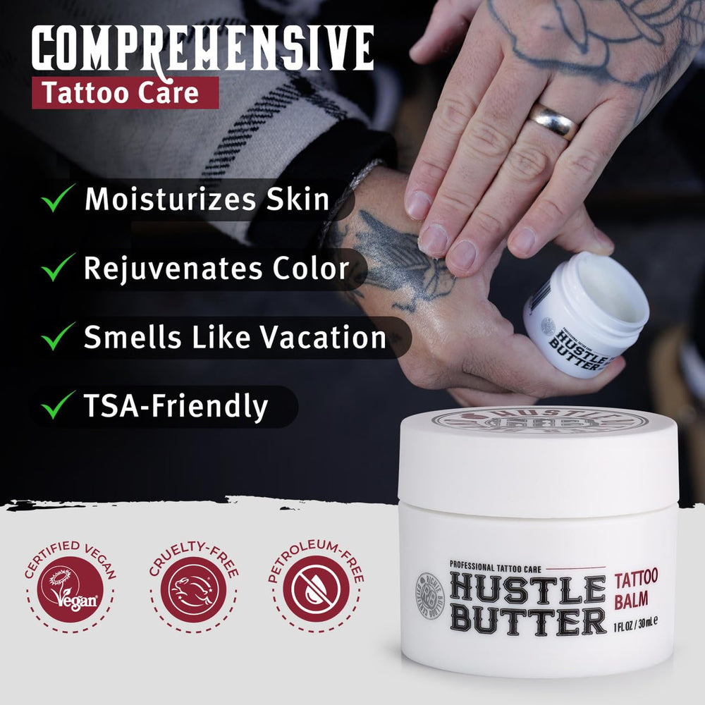 Hustle Butter Deluxe 1 oz tube packaging ready for travel.