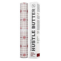 Hustle Butter Deluxe second skin wrap box opened for clean, protected tattoo aftercare.