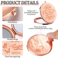 Huwena christian-compact-mirror with Bible verses for daily encouragement