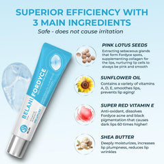 HVSun Belani Fordyce lip cream used in morning and evening routine.