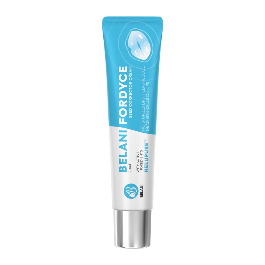 HVSun Belani Fordyce lip cream packaging showcasing hydration.