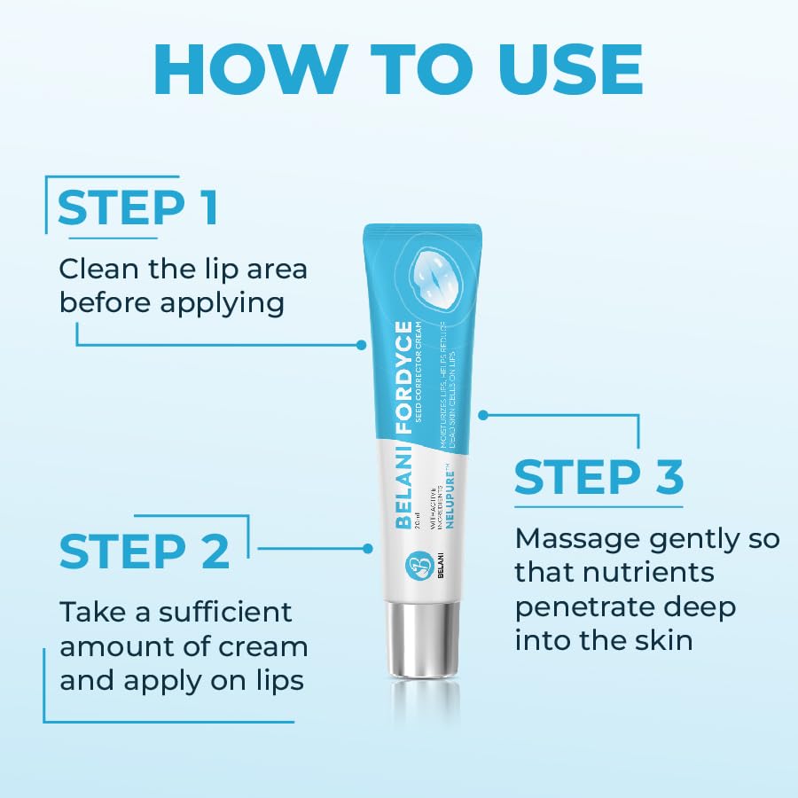 HVSun Belani Fordyce lip cream tube close-up 20ml.