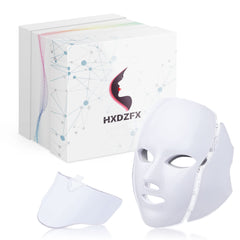 HXDZFX LED facial light therapy mask front view with versatile color options for skincare