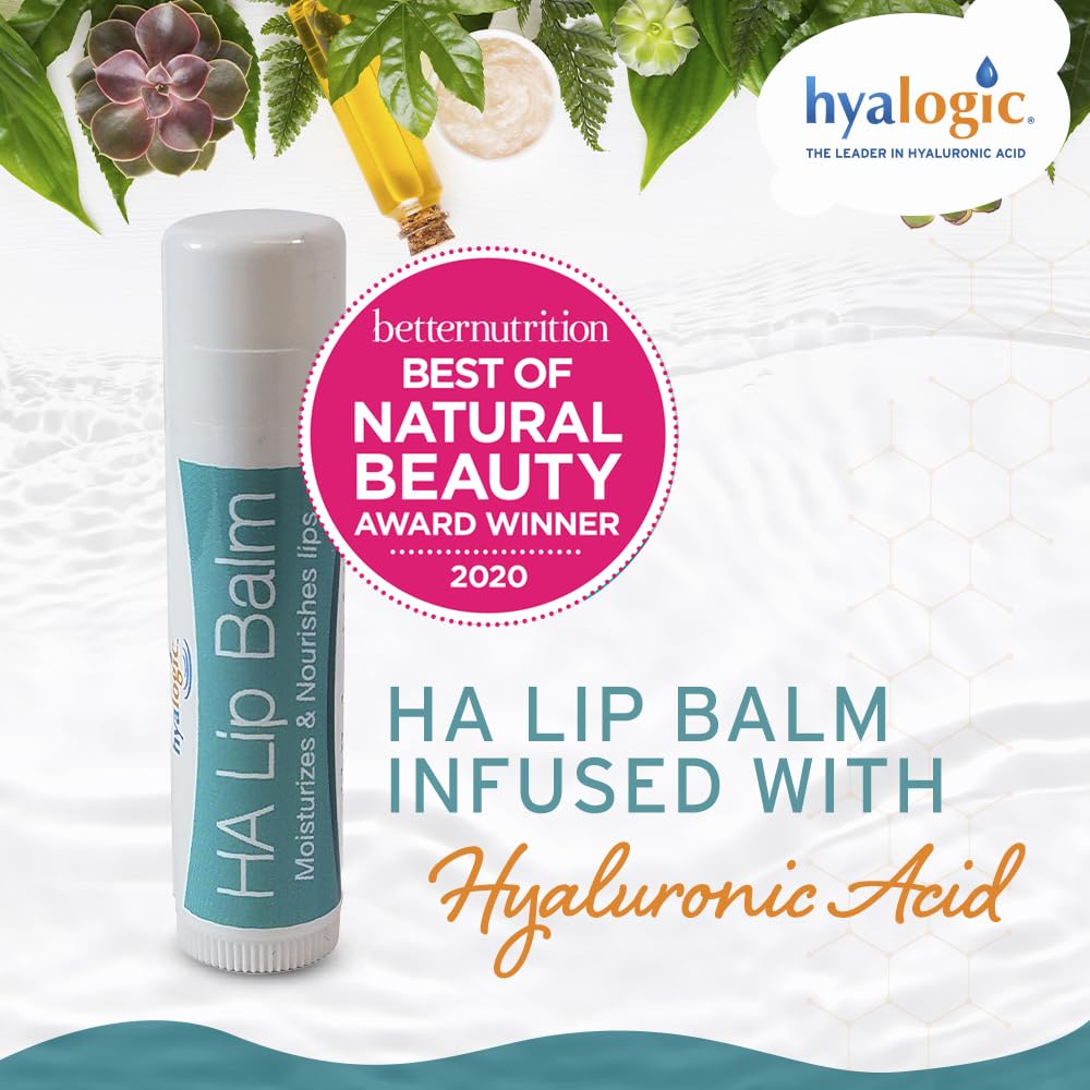 Creamy Hyalogic HA Lip Balm texture close-up shows moisture.